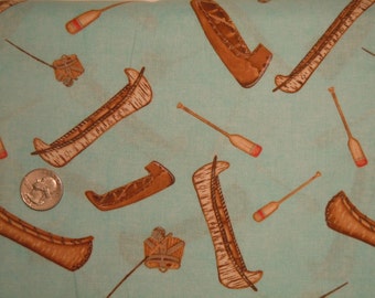 South Sea Imports fabric CANOES Summer Lodge by Bella Lu Studio