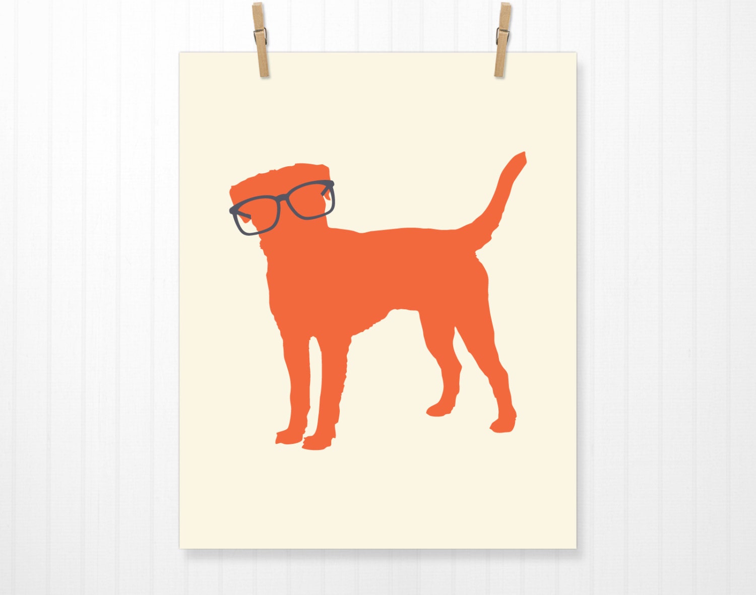 Dog Wearing Glasses Dog Wall Art Dog Art Dog Print Puppy