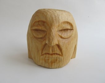 Wood Sculpture Office Decor Monday Morning Old Man Hand Carved Desk