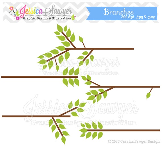 INSTANT DOWNLOAD, branch clipart, tree clip art, for commercial use, scrapbooking, invitations, digital crafts Il_570xn