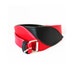 Vintage 1980s Black & Red Geometric twisted leather belt.