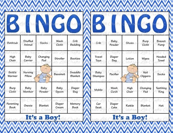 shower bingo to buy baby where Baby  Party  Shower  Instant Printable Boy Bingo Cards Baby 100