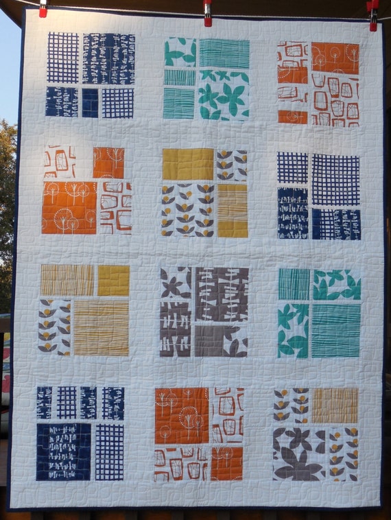 Modern quilt geometric print