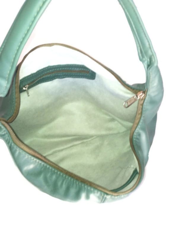 Green Leather Hobo Bag Fashion Everyday Shoulder Handbag
