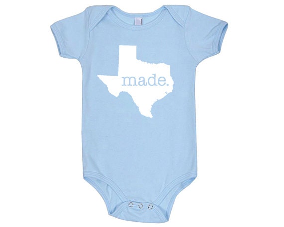 Texas 'Made.' Cotton One Piece Bodysuit - Infant Girl and Boy