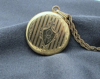 larger gold filled locket and chain