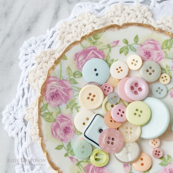 Grandma's Buttons 5x5 square fine art photograph