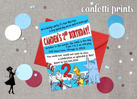 DR SEUSS Birthday Invitation Printable Il_570xn