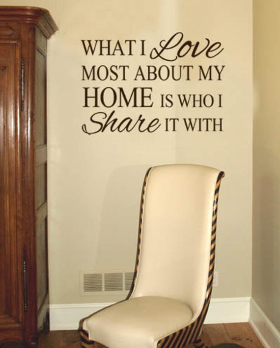 What I Love Most About My Home Is Who I Share by designstudiosigns