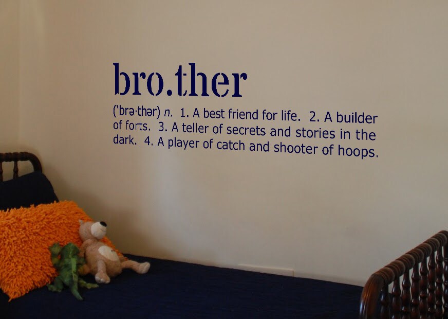 Brother Definition Vinyl Wall Art Decal 10 x 29