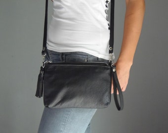 Soft leather shoulder bag Small leather bag Evening purse