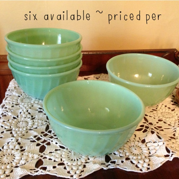 Fire King Jadeite Jadite Swirl Mixing Bowl 6 Six