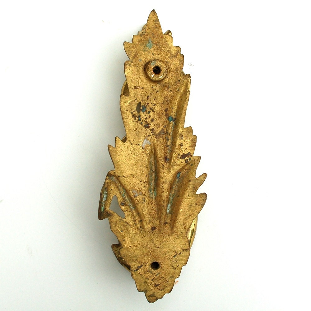 Antique Art Deco Sea Serpent Door Knocker French Brass