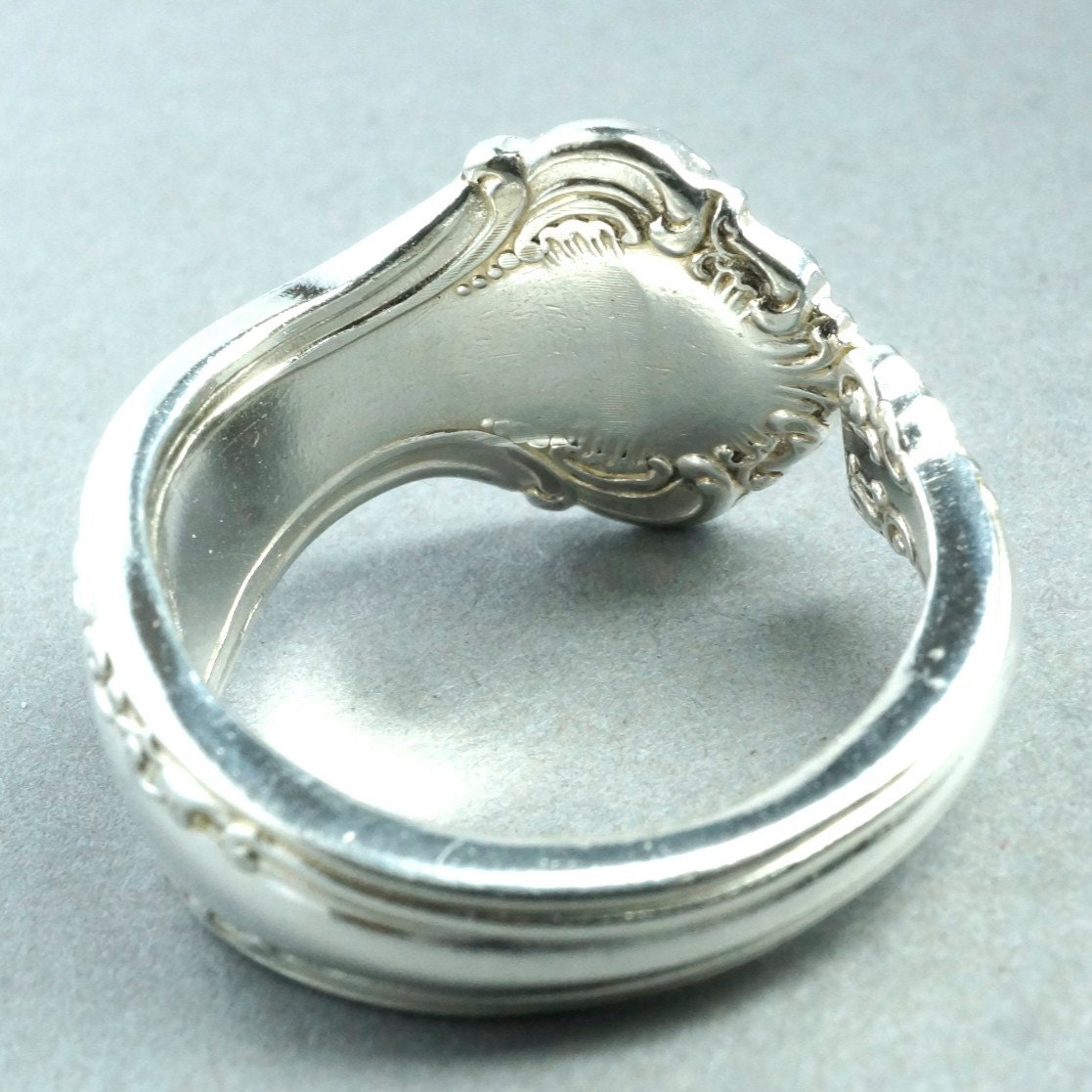 silver SPOON ring. size 10 spoon jewelry ring. large Cecile