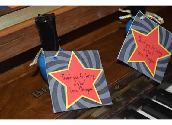 DIY Printable Hollywood Party Favor Tags