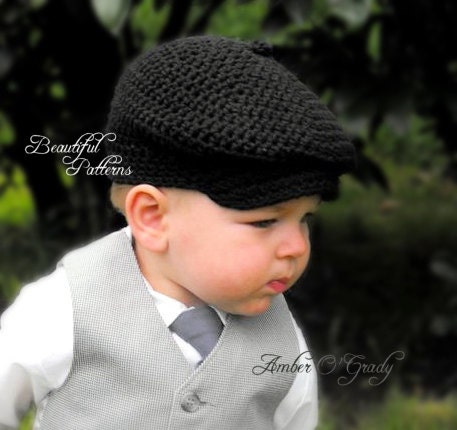 baby beanie pattern crochet cap visor Hat PATTERN Newsboy Crochet by BeautifulPatterns Baby Cap Boy
