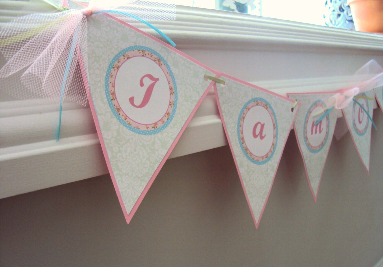 shabby chic birthday banner vintage tea party by toocuteinvites shabby chic birthday banner vintage tea party by toocuteinvites