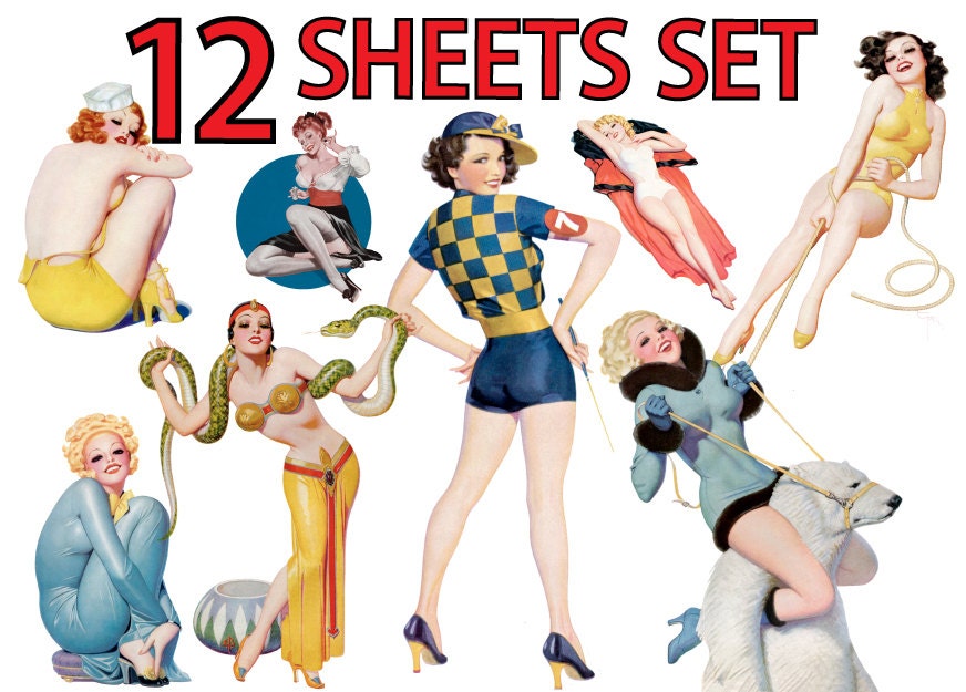 vintage pin up clipart - photo #32