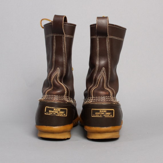 70s LL BEAN Hunting BOOTS / Maine Hunting Shoe LaceUp Duck