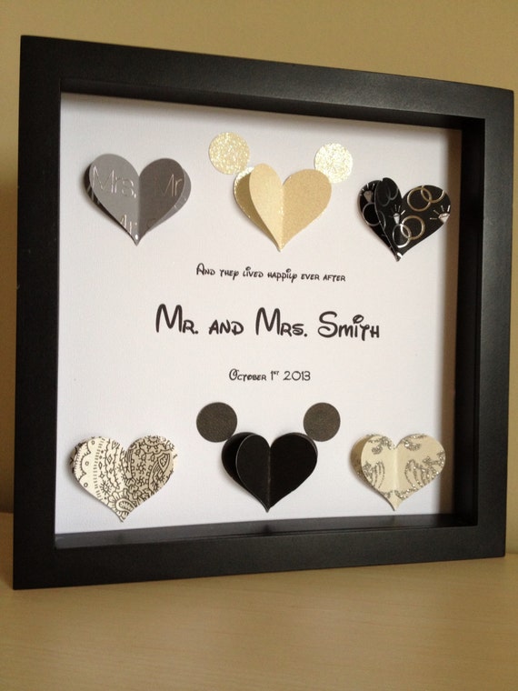 Disney Inspired Wedding 3d Paper Art Customize for the