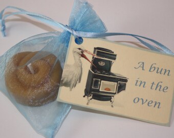 Baby Shower Favors - A Bun in the Oven - Announcements - Bun Candle, Set of Ten (10)