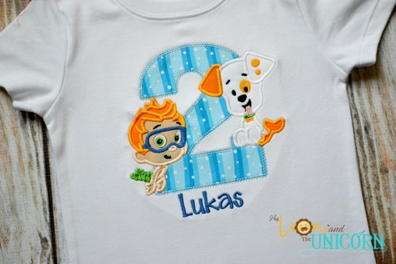 bubble guppies 1st birthday shirt