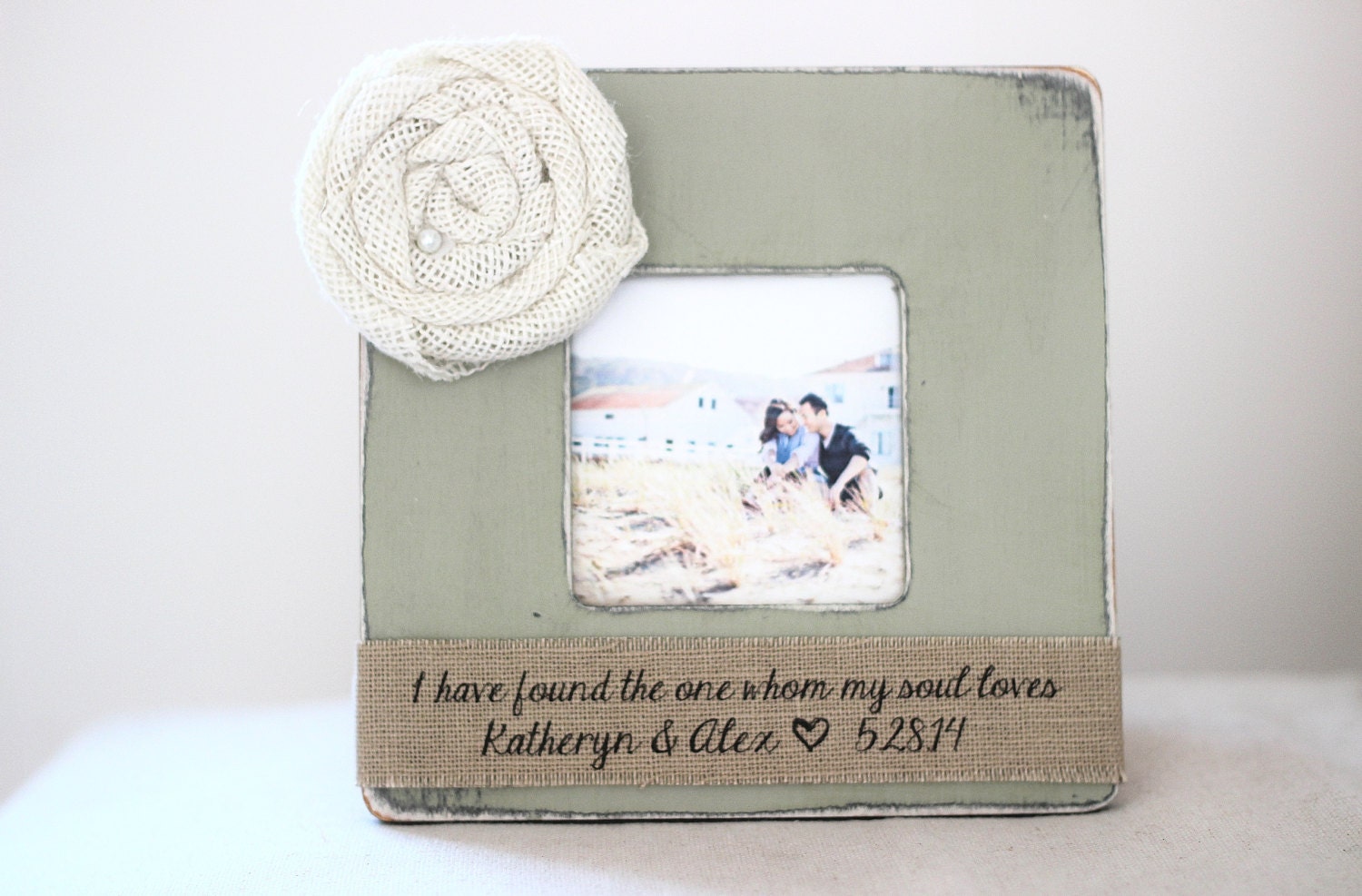 Personalized Picture Frame Engagement Frame Anniversary