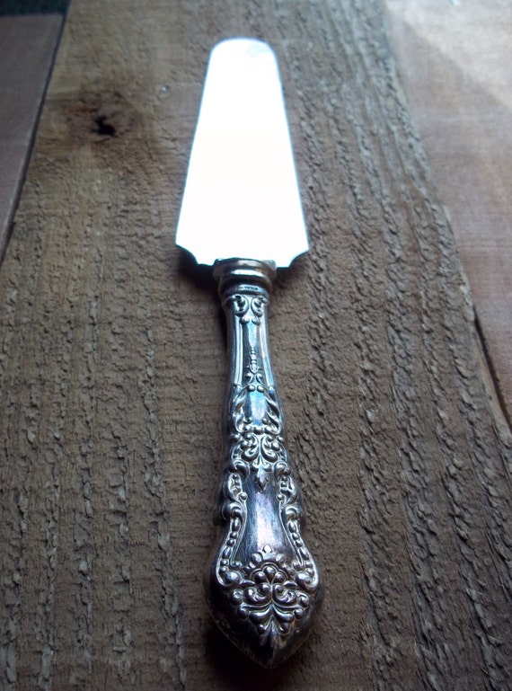  Sterling  Silver  Cake  Pie Server  Ornate Wedding  by 