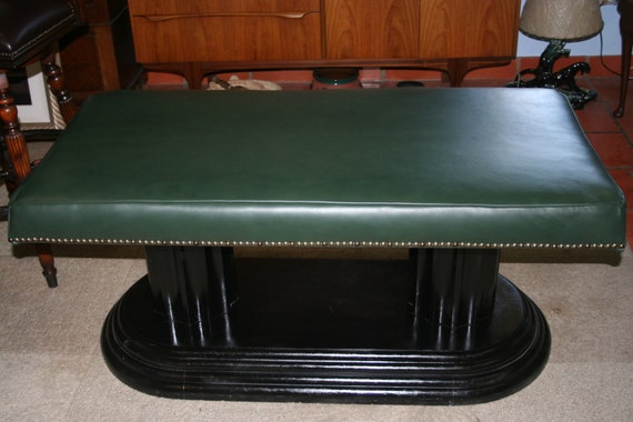 50% OFF-Re Purposed Modern Green Leather Bench Ottoman Coffee