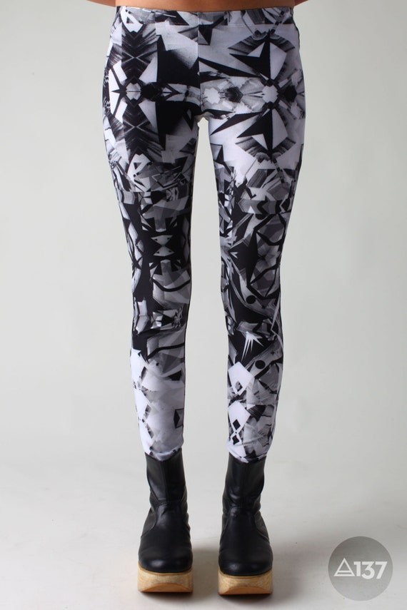 Printed leggings - abstract print