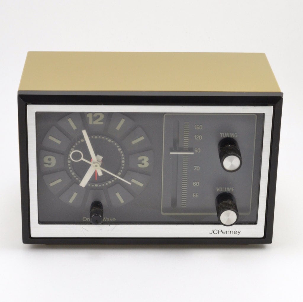 Vintage 70s JCPenney Alarm Clock Radio