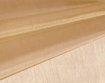 Saddle Brown Organza Fabric by the Yard, Wedding Decoration Organza Fabric, Sheer Fabric - Style 1901