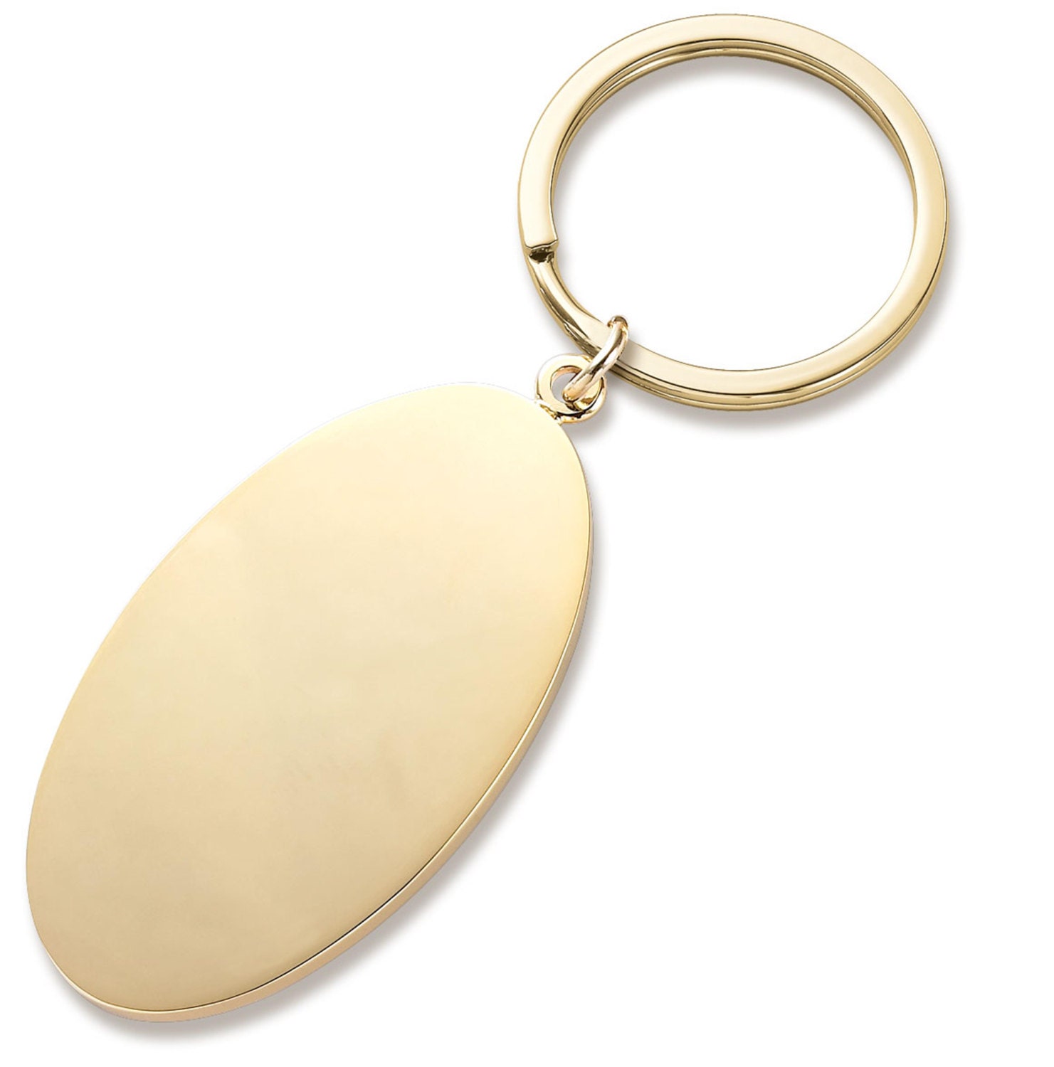 Gold Plated Brass Oval Key Ring by PersonalizedGiftsUSA on Etsy