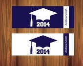 Graduation Cap Hershey Candy Bar Wrapper Labels - Printable PDF - Custom Colors Il_170x135