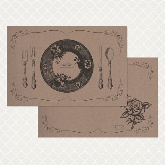 Vintage Paper Placemats 6