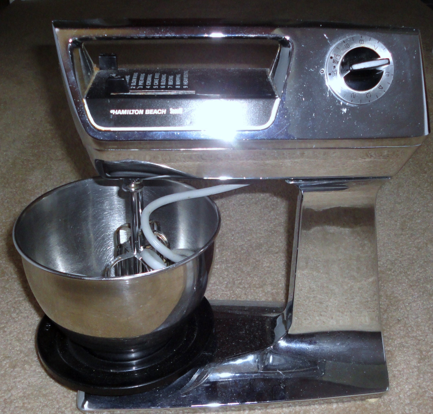 Vintage Retro Mod Chrome Hamilton Beach Mixer Scovill by Treazurzs
