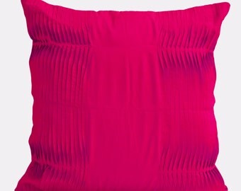Decorative cushion - Fuchsia pillow cover Cotton Throw pillow cover Accent pillows 16X16 Gift Pillow
