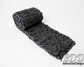 Millennium Scarf Blue and Silver Hand Knitted 4.5 inches by 4 feet 10 inches Hand Made Neck Warmer
