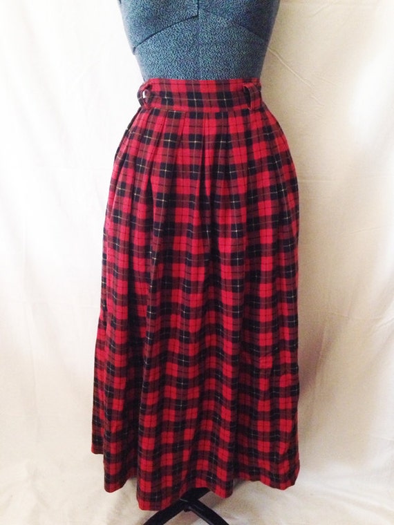 Grunge 90s Plaid Maxi Skirt by ICEAGEVINTAGE on Etsy