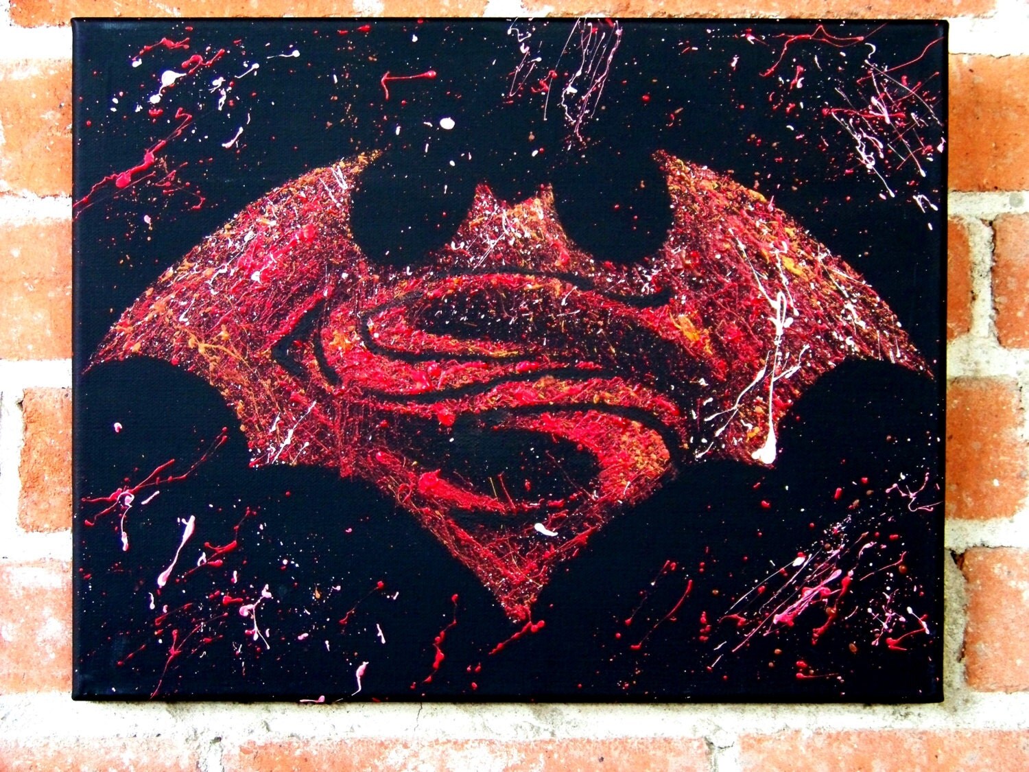 Batman vs Superman of DC Comics Acrylic on Canvas