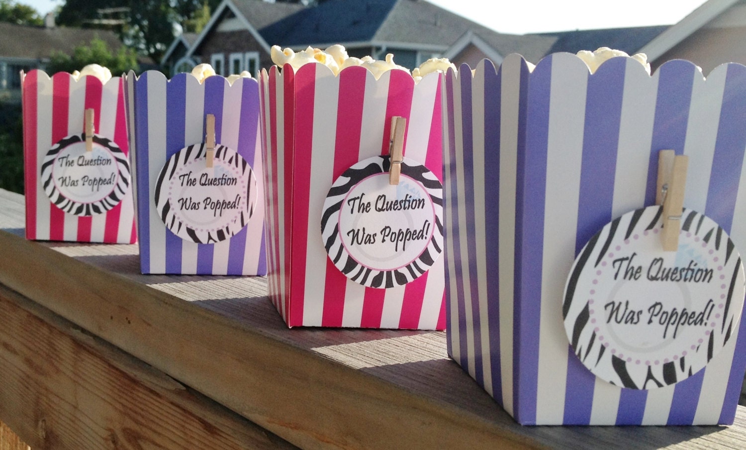 10 Personalized Mini Popcorn Boxes The Question Was