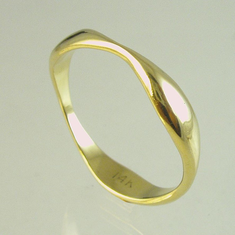 Swimmers ring drops Ring Wedding Band 14 karat gold by Avinoo