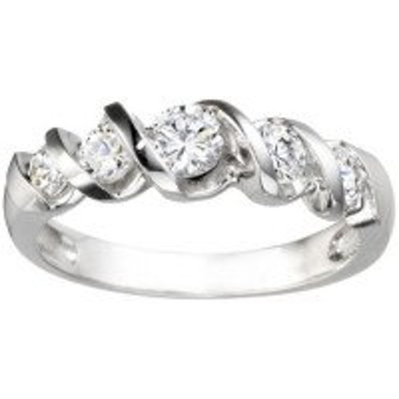 Unique Anniversary Ring set With Diamonds GH I2I3 .25ctw