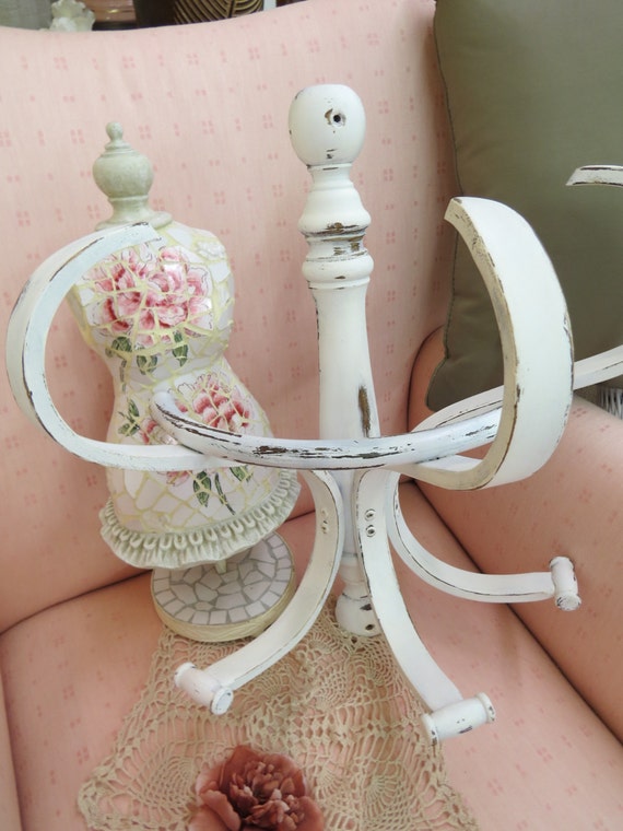 Vintage Shabby Chic Bentwood Coat Hat Rack Wall Mounted Coat