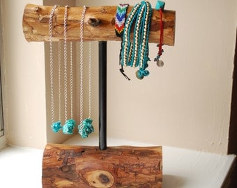 Small Wooden Bracelet Holder- Rustic Jewelry Stand