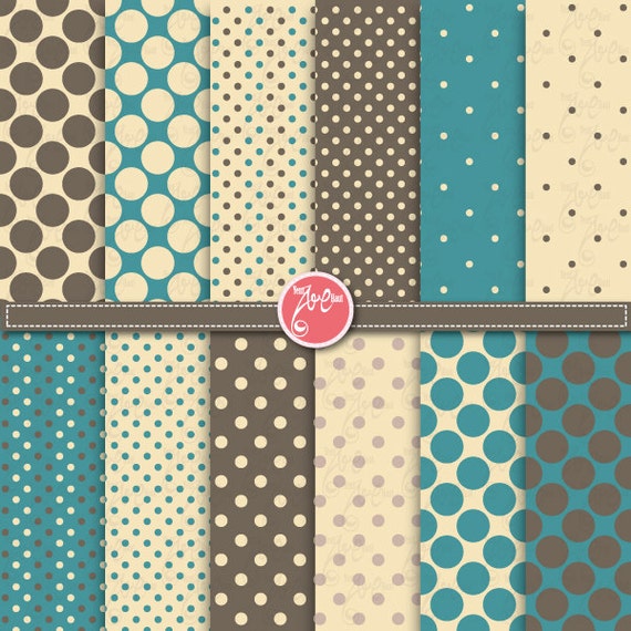 polka dot digital paper pack,Vintage digital paper Clip Art,Retro clipart Printable for Scrapbooking, Cards, Party paper ,Invitations Dp049 Il_570xn