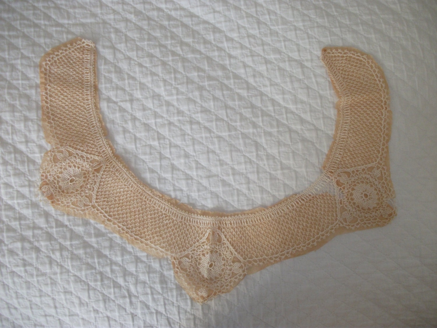 Antique Hand Made Needle Lace Collar Exquisite
