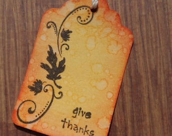 Thanksgiving Tag, Give Thanks, Gift Tag, Treat Tag, Thanksgiving, Holiday Tag