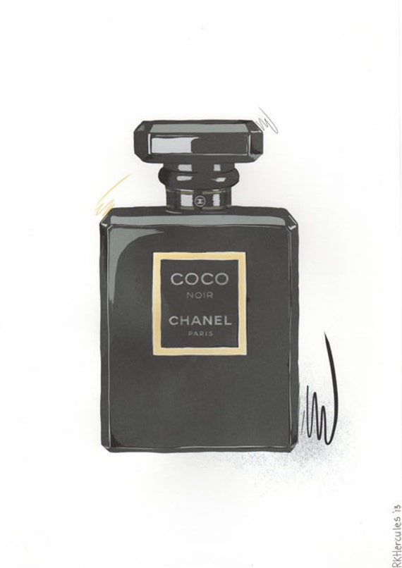 Coco Chanel Noir Black illustration by RKHercules by RKHercules