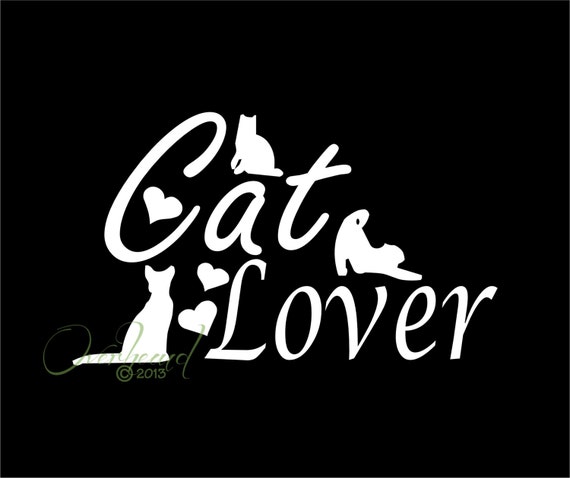 Cat Lover Decal Window Vinyl Car Laptop Sticker PD140 by Overhemd